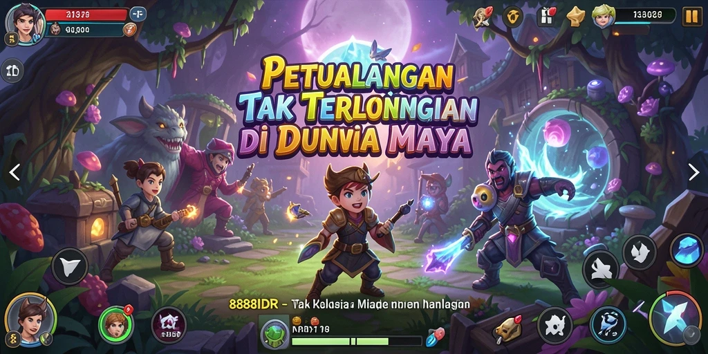 Skrinsut gameplay 888IDR yang menampilkan aksi petualangan seru.