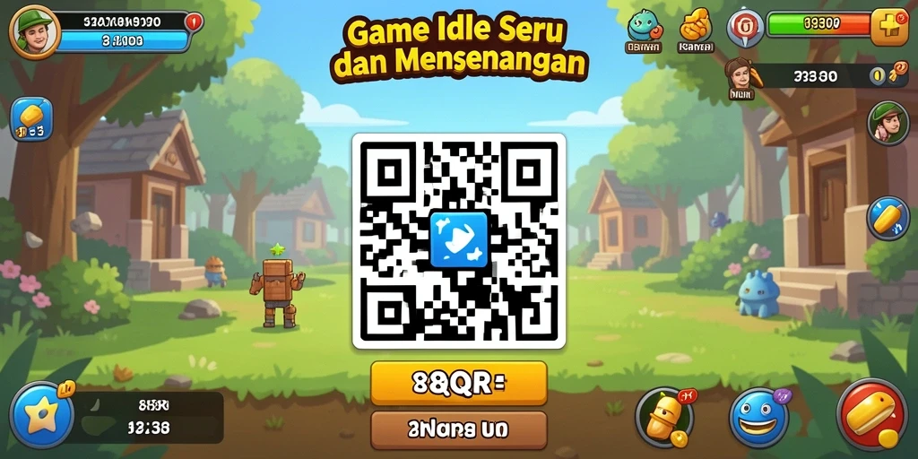 Tampilan gameplay seru dari 8QR yang menonjolkan elemen Idle.
