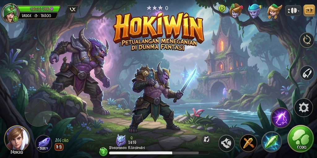 Gameplay HOKIWIN yang penuh aksi dan petualangan.