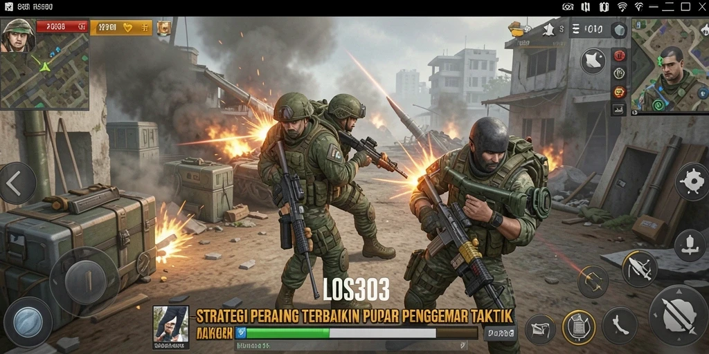 Tampilan gameplay LOS303 yang menampilkan pertempuran strategi yang mendebarkan.