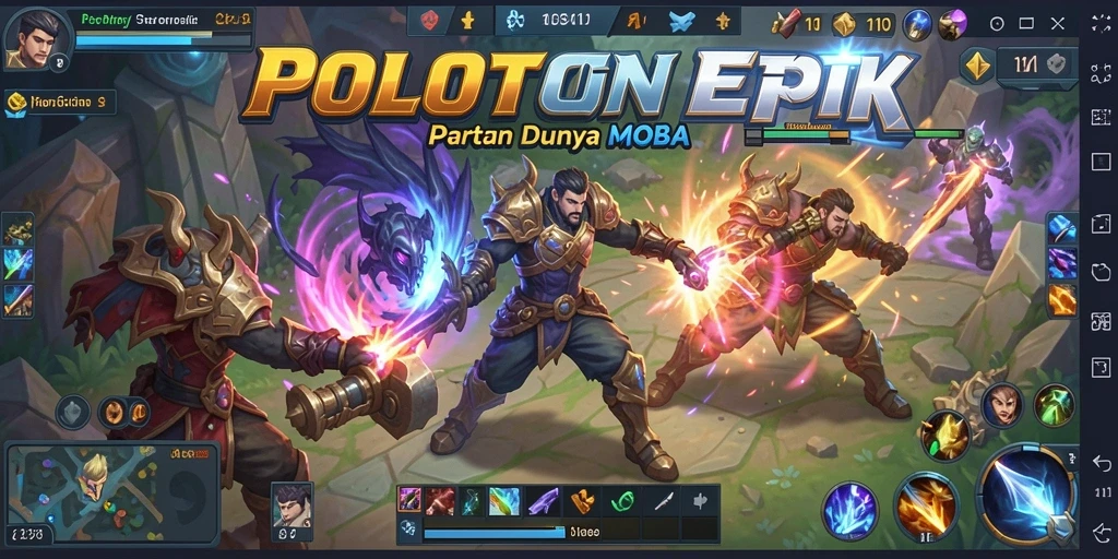 Gameplay seru dalam arena MOBA yang penuh aksi.