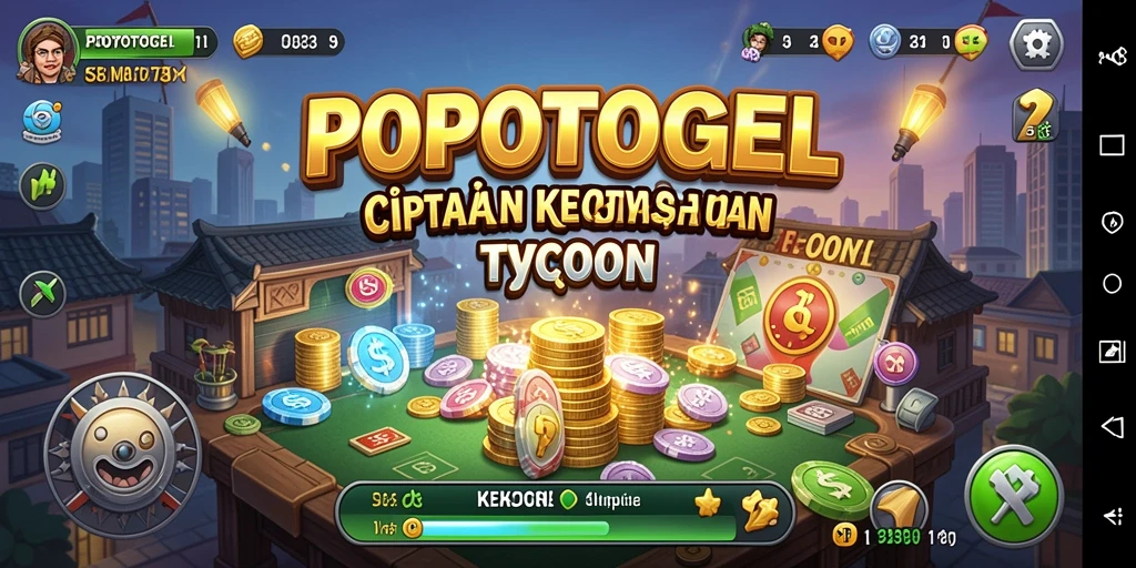 Screenshot utama POPOTOGEL menunjukkan gameplay Tycoon yang seru dan interaktif.