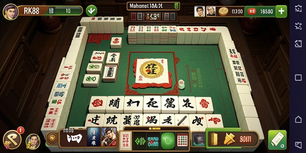 Tampilan gameplay Mahjong yang menarik dalam RK88.