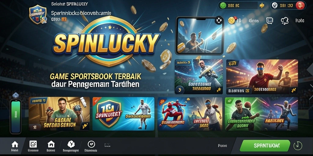 Tampilan antarmuka permainan Sportsbook SPINLUCKY yang menarik.