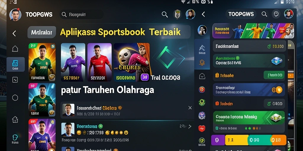 Screenshot gameplay TOOPGWS menampilkan antarmuka taruhan olahraga yang interaktif.