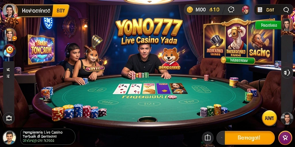 Tampilan menarik dari gameplay Live Casino YONO777 yang memikat.